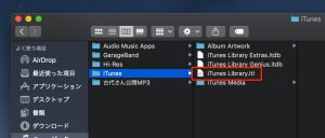 今回のターゲット「iTunes Library.itl」ファイル。