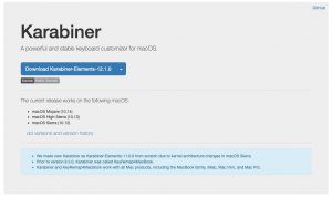 Karabinerダウンロードサイトのイメージ